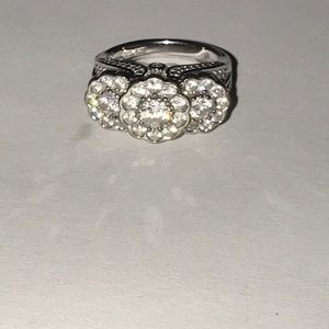 Sterling silver and diamonique ring